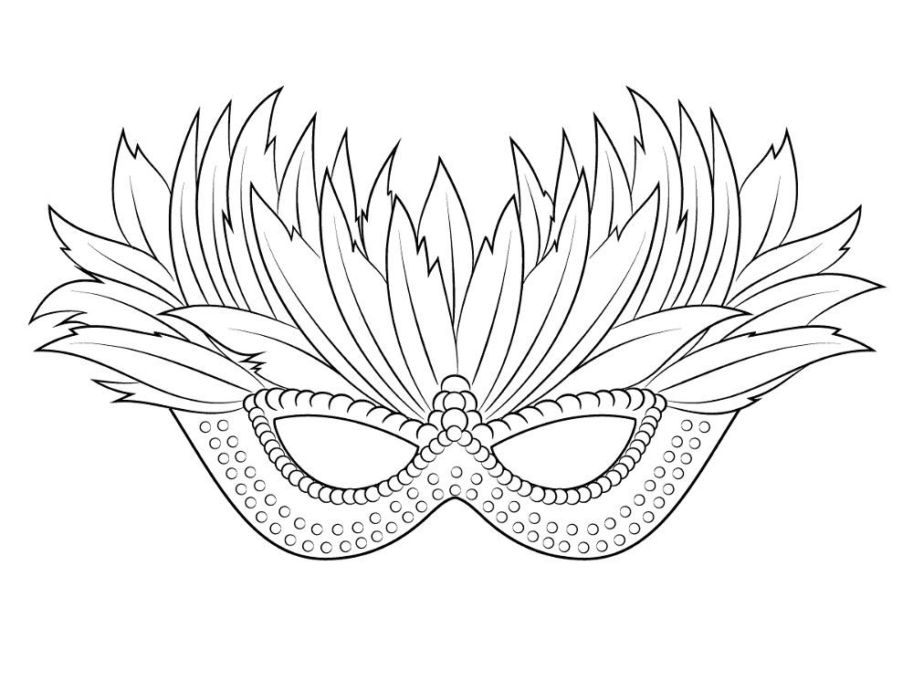 Desenho de Mardi Gras para colorir e imprimir: número 15