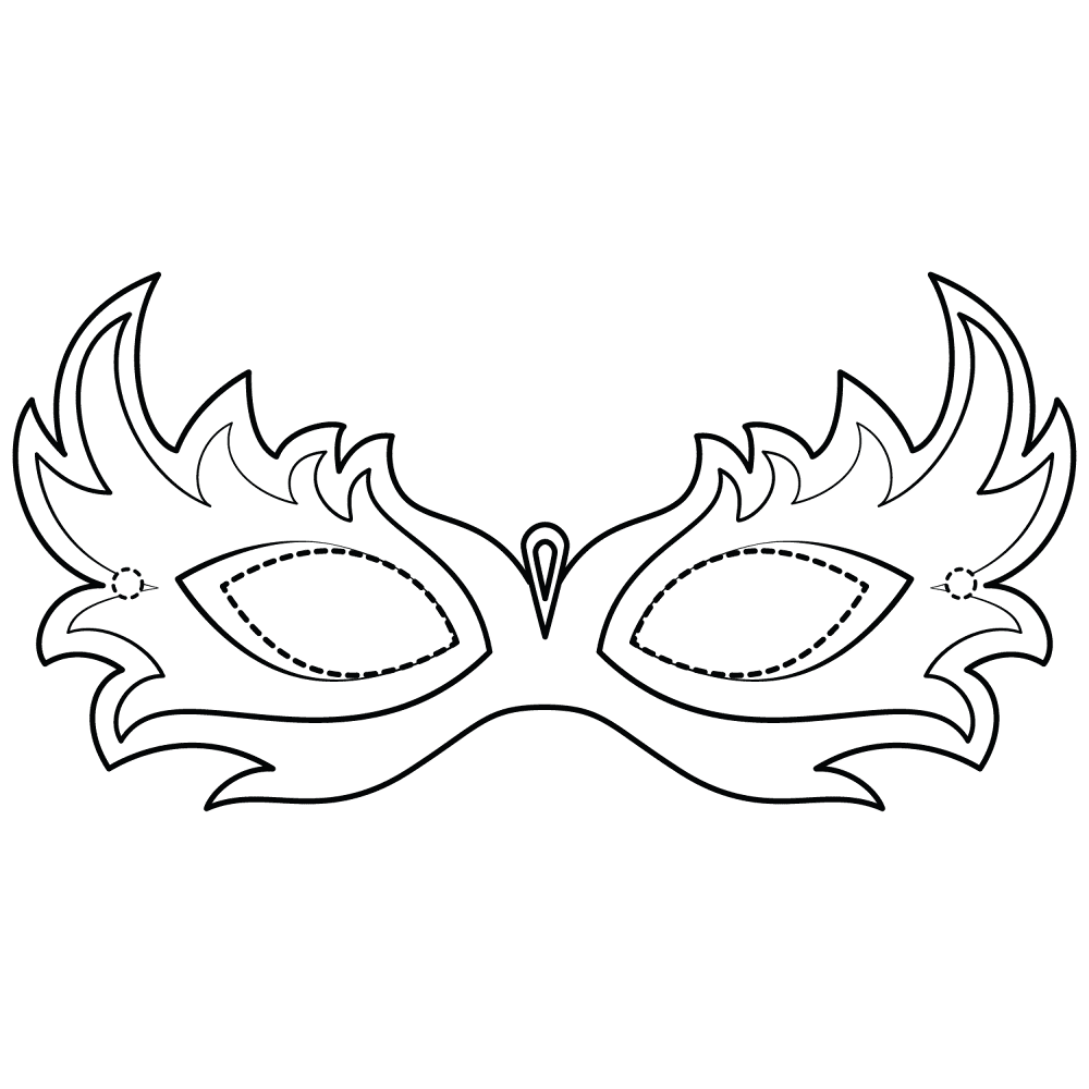 Desenho de Mardi Gras para colorir e imprimir: número 17