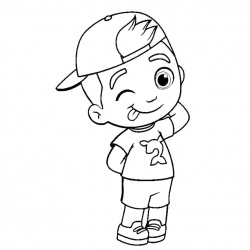Desenho de Maria Clara e Jp para colorir e imprimir: número 1