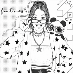 Desenho de Maria Clara e Jp para colorir e imprimir: número 2