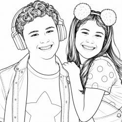 Desenho de Maria Clara e Jp para colorir e imprimir: número 3