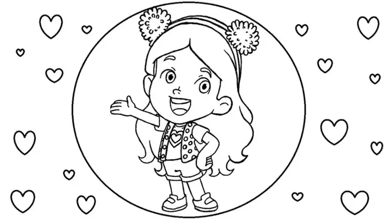 Desenho de Maria Clara e Jp para colorir e imprimir: número 8