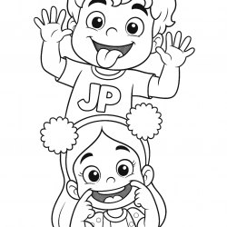 Desenho de Maria Clara e Jp para colorir e imprimir: número 10