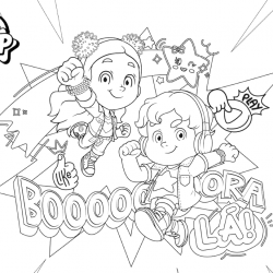 Desenho de Maria Clara e Jp para colorir e imprimir: número 11