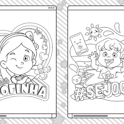 Desenho de Maria Clara e Jp para colorir e imprimir: número 12
