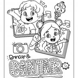 Desenho de Maria Clara e Jp para colorir e imprimir: número 14