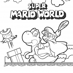 Desenho de Mario Bros para colorir e imprimir: número 7