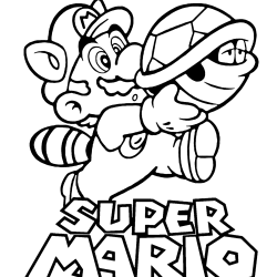 Desenho de Mario Bros para colorir e imprimir: número 9