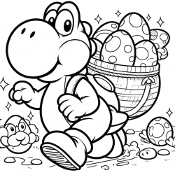Desenho de Mario Bros para colorir e imprimir: número 22