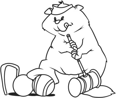 Desenho de Marmotas para colorir e imprimir: número 13