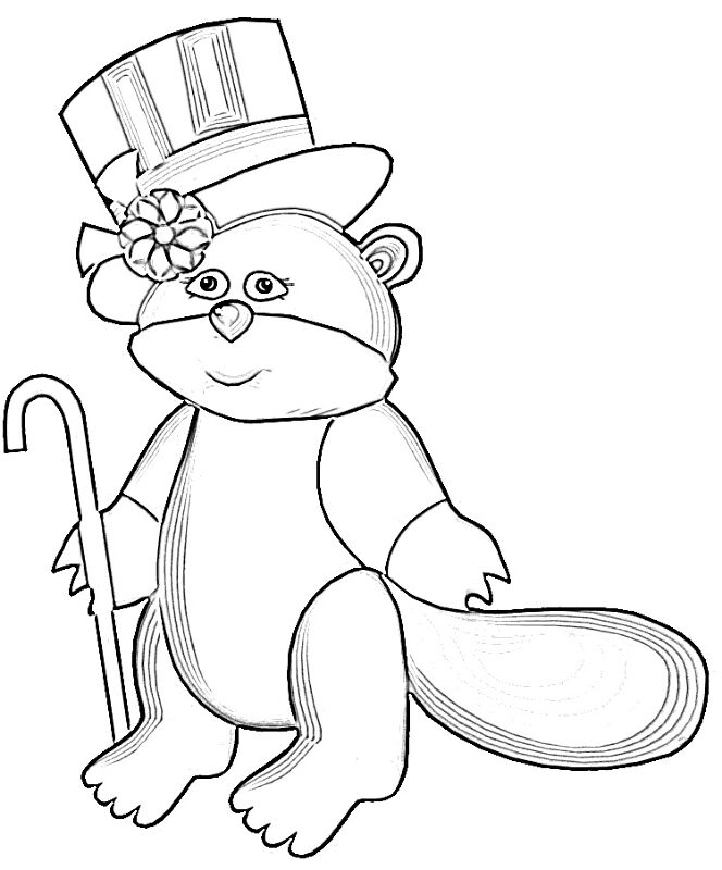 Desenho de Marmotas para colorir e imprimir: número 17