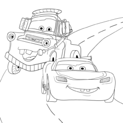 Desenho de Mc Queen para colorir e imprimir: número 7