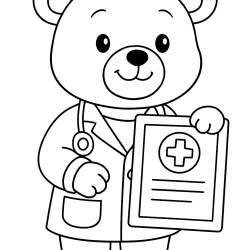 Desenho de Medico para colorir e imprimir: número 1