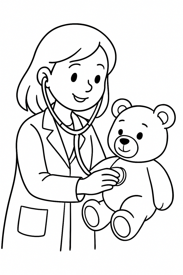 Desenho de Medico para colorir e imprimir: número 2