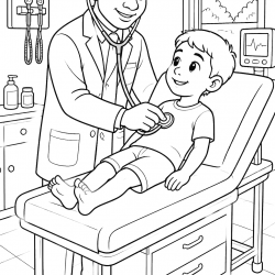 Desenho de Medico para colorir e imprimir: número 3
