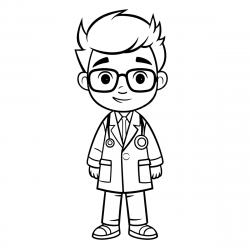 Desenho de Medico para colorir e imprimir: número 6