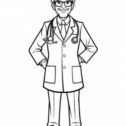 Desenho de Medico para colorir e imprimir: número 10