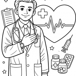 Desenho de Medico para colorir e imprimir: número 11