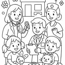Desenho de Medico para colorir e imprimir: número 12