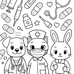 Desenho de Medico para colorir e imprimir: número 13