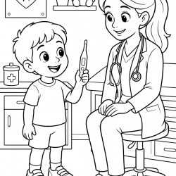 Desenho de Medico para colorir e imprimir: número 14