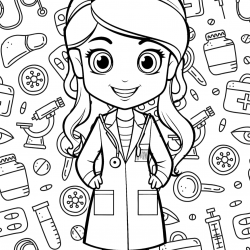 Desenho de Medico para colorir e imprimir: número 18