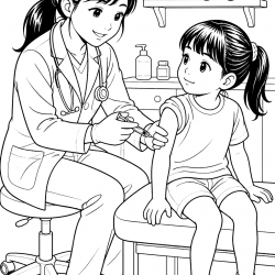 Desenho de Medico para colorir e imprimir: número 19