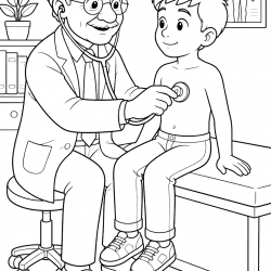 Desenho de Medico para colorir e imprimir: número 21