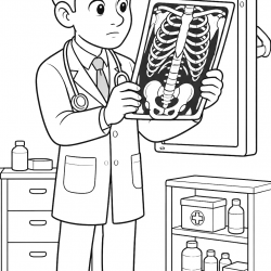 Desenho de Medico para colorir e imprimir: número 23