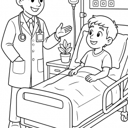 Desenho de Medico para colorir e imprimir: número 24