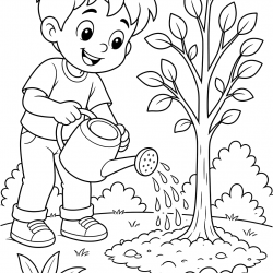 Desenho de Meio Ambiente para colorir e imprimir: número 2