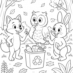 Desenho de Meio Ambiente para colorir e imprimir: número 17