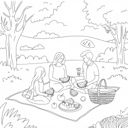 Desenho de Melancia para colorir e imprimir: número 1