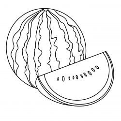 Desenho de Melancia para colorir e imprimir: número 20