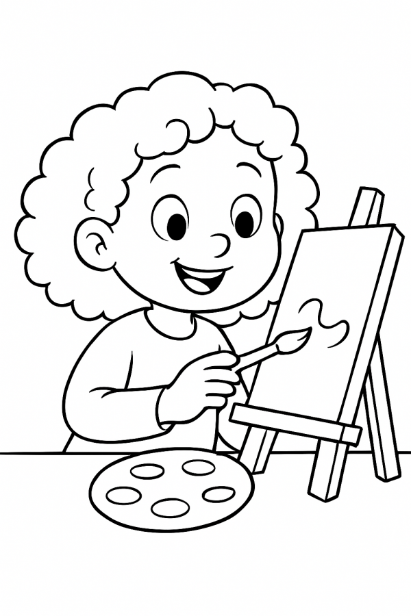 Desenho de Meninas para colorir e imprimir: número 8