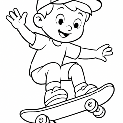 Desenho de Meninos para colorir e imprimir: número 6