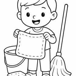 Desenho de Meninos para colorir e imprimir: número 8
