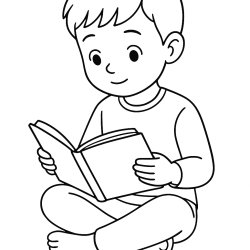 Desenho de Meninos para colorir e imprimir: número 10