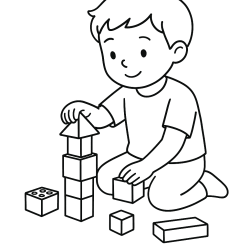 Desenho de Meninos para colorir e imprimir: número 13