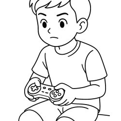 Desenho de Meninos para colorir e imprimir: número 16