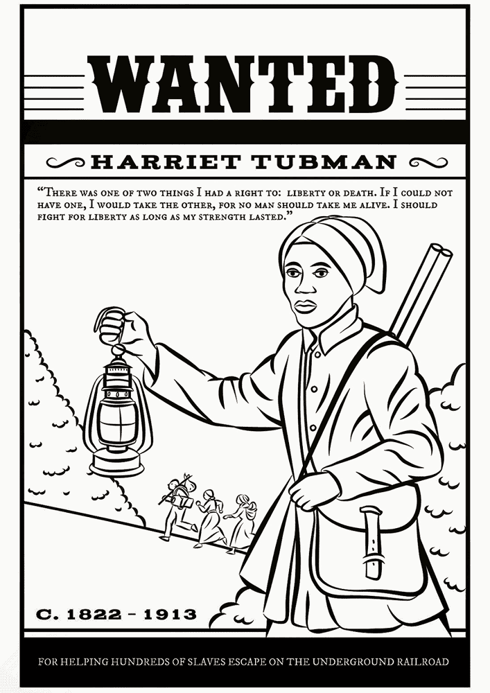 Desenho de Mês Da História Negra para colorir e imprimir: número 2