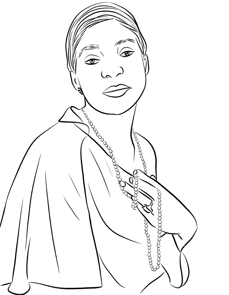 Desenho de Mês Da História Negra para colorir e imprimir: número 7