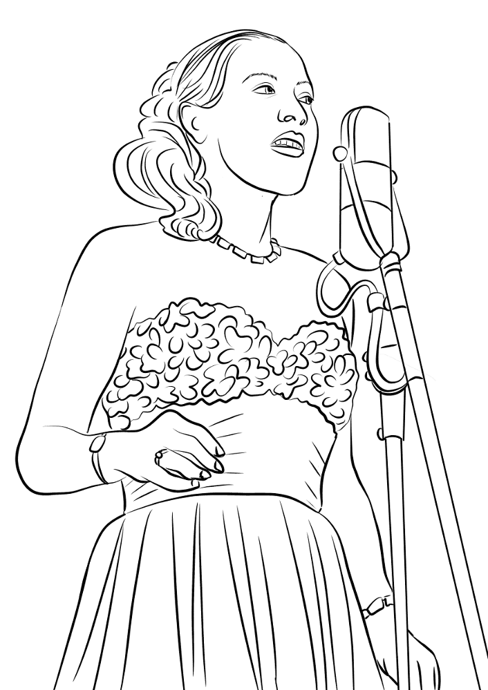 Desenho de Mês Da História Negra para colorir e imprimir: número 9