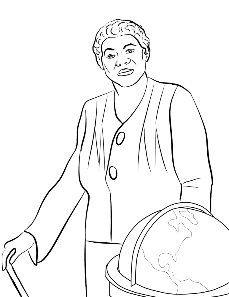 Desenho de Mês Da História Negra para colorir e imprimir: número 38