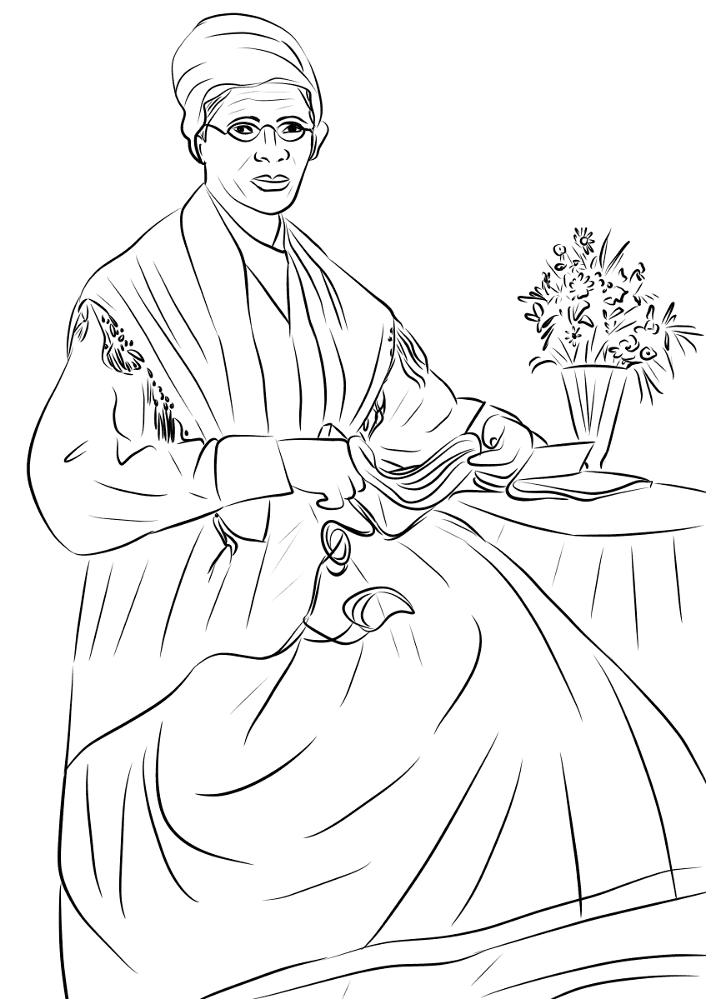 Desenho de Mês Da História Negra para colorir