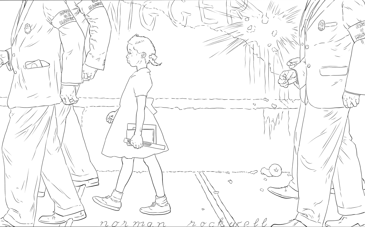 Desenho de Mês Da História Negra para colorir