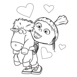 Desenho de Meu Malvado Favorito para colorir e imprimir: número 2