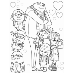 Desenho de Meu Malvado Favorito para colorir e imprimir: número 3