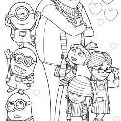 Desenho de Meu Malvado Favorito para colorir e imprimir: número 4
