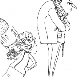Desenho de Meu Malvado Favorito para colorir e imprimir: número 9